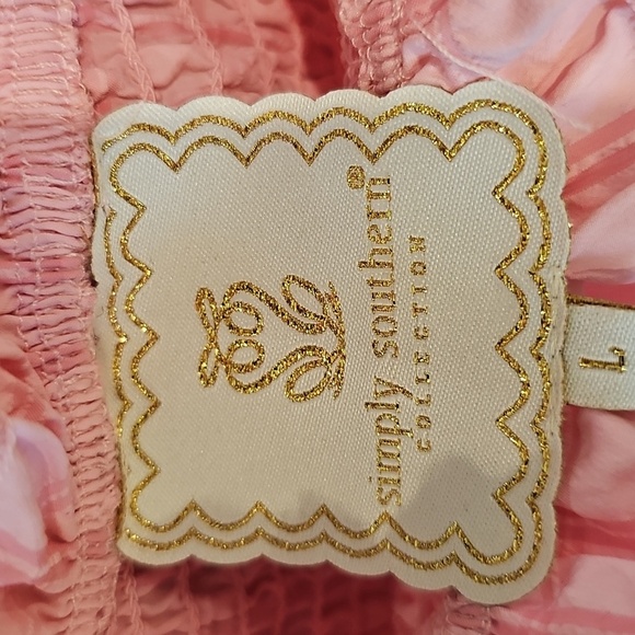 NWT Simply Southern Pink White Ruffled Sundress Womens Size Large - Picture 5 of 6